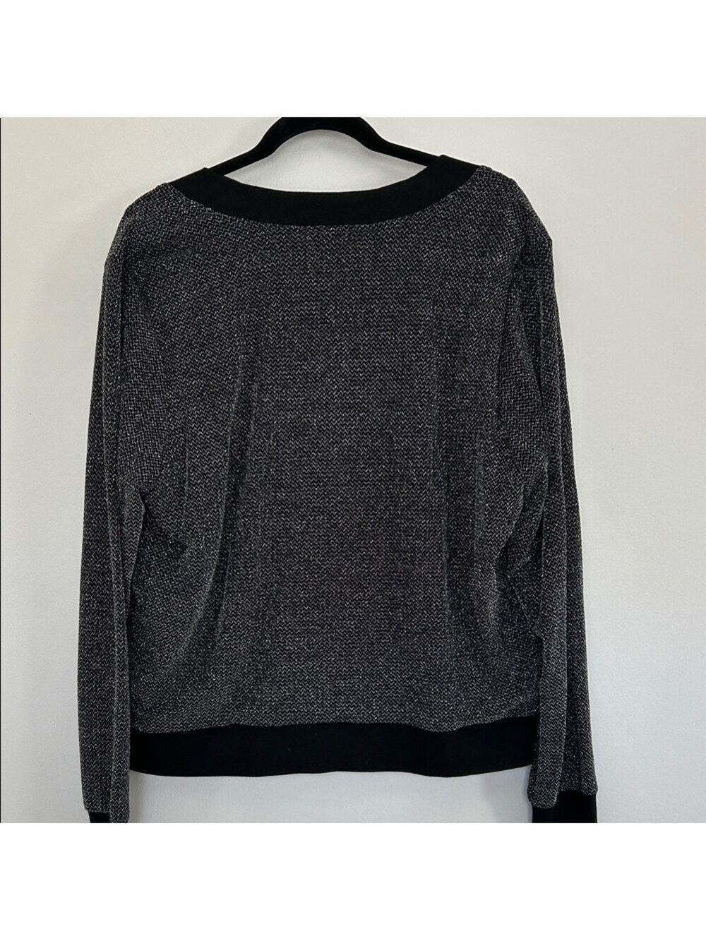 Torrid Black and Metallic Silver Bomber Jacket NWT - Picture 4 of 8